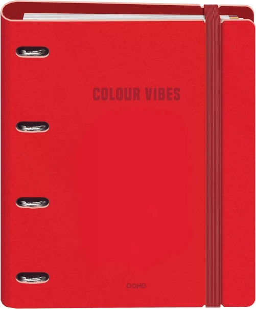 Dohe Colour Vibes Raccoglitore ad anelli in schiuma di polietilene a 4 anelli formato A4 35 mm