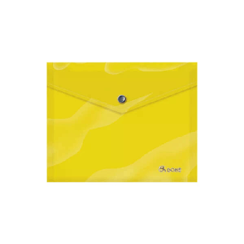 Dohe Busta portadocumenti Dohe A5 - Chiusura a scatto - Polipropilene opaco 150 micron - Giallo