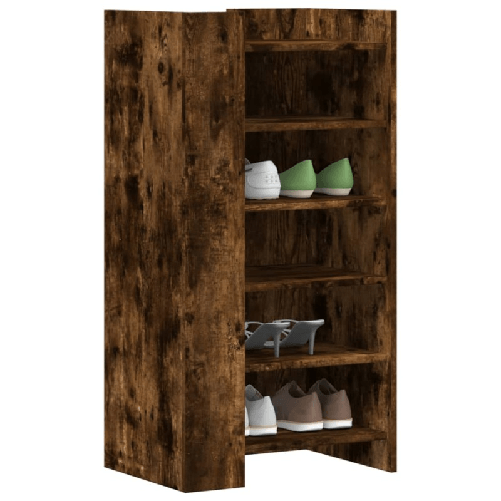 VidaXL Scarpiera Rovere Fumo 52x37,5x100 cm in Legno Multistrato
