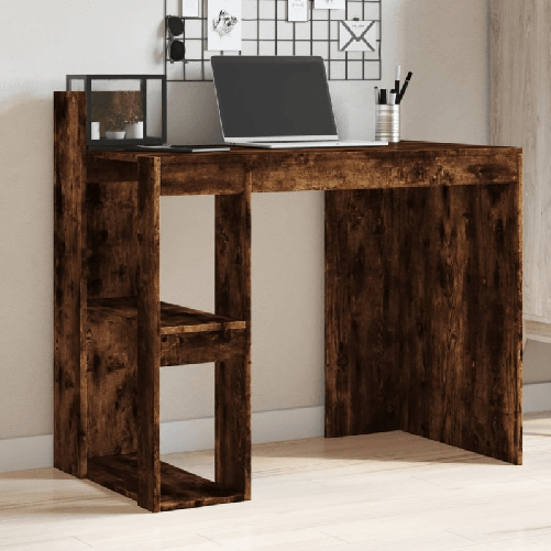 VidaXL Scrivania Ufficio Rovere Fumo 103,5x56,5x94cm Legno Multistrato