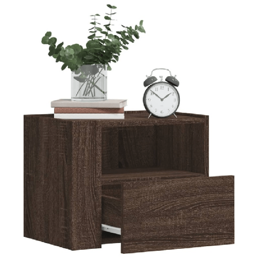 VidaXL Comodini a Muro 2 pz Rovere Marrone 45x30x35 cm