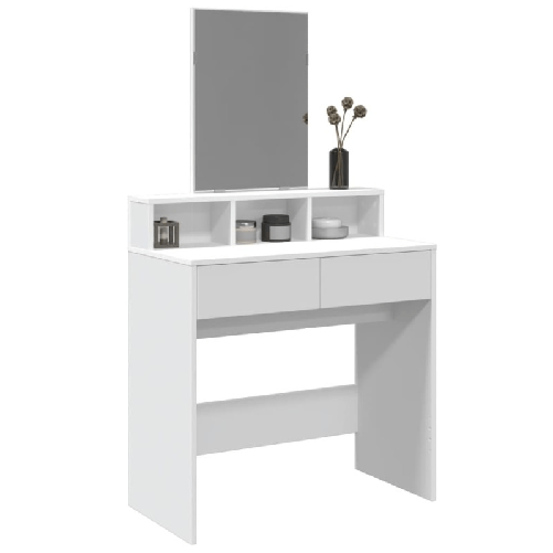 VidaXL Toeletta con Specchio Bianco 80x41x144,5 cm