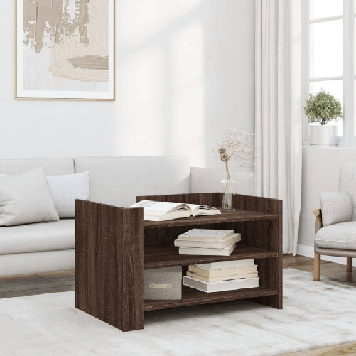 VidaXL Tavolino da Salotto Rovere Marrone 80x50x50cm Legno Multistrato