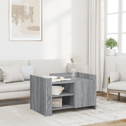VidaXL Tavolino Salotto Grigio Sonoma 80x50x50 cm Legno Multistrato