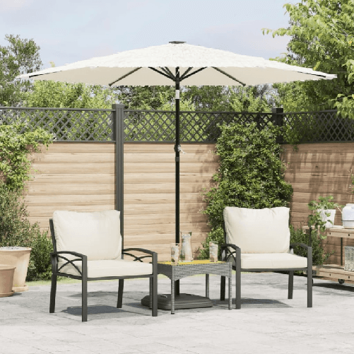 VidaXL Ombrellone Giardino con Palo in Acciaio Bianco 268x268x226 cm