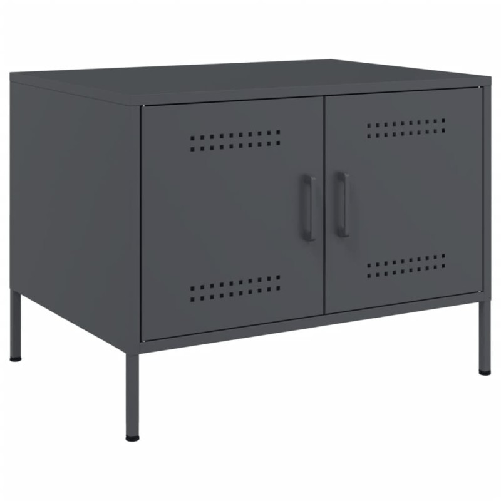 VidaXL Tavolino da Salotto Antracite 68x50x50,5 cm in Acciaio