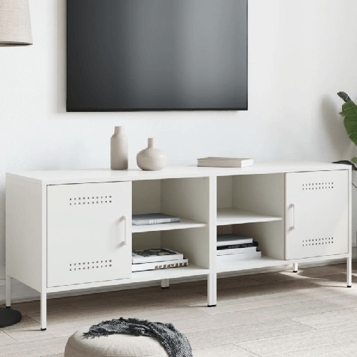 VidaXL Mobili TV 2pz Bianchi 68x39x50,5 cm in Acciaio