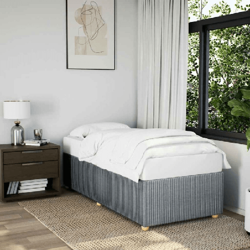 VidaXL Giroletto senza Materasso Grigio Chiaro 90x190 cm Tessuto