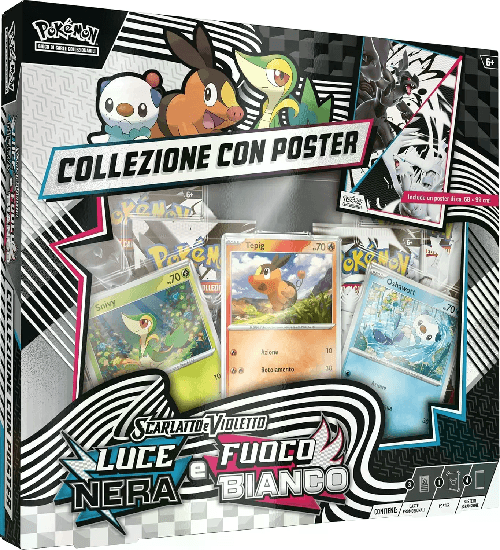GAMESVISION POKEMON FUOCO BIANCO E LUCE NERA COLLEZIONE CON POSTER UNIMA