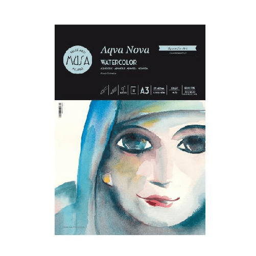 Cwr blocco acquerelli 12 fogli carta da disegno 300 gr superficie liscia