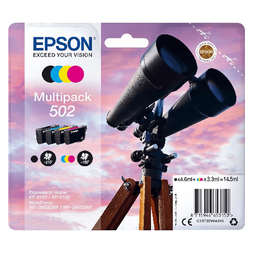EPSON Cartuccia epson binocolo 502 multipack per wf2860 - T02V64020