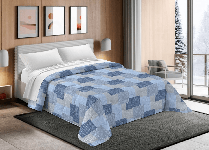 BIANCHERIAWEB Trapunta Piumone Letto Invernale Imbottita 300gr Scaldanotti Islanda
