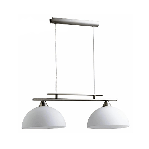 Silamp Lampadario a sospensione da soffitto per salone, cucina a 2 coppe in vetro