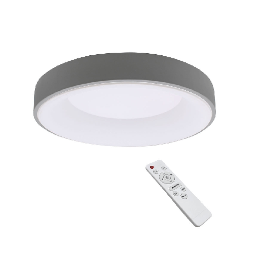 Silamp PLAFONIERA A SOFFITTO LED 72W DIMMERABILE GRIGIO IN METALLO DIAMETRO 475 MM