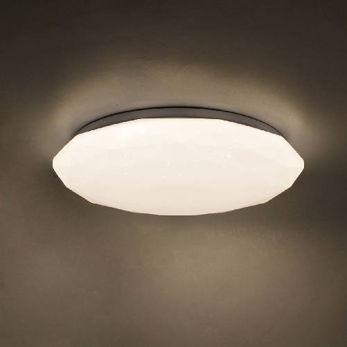 Silamp PLAFONIERA ROTONDA POLIGONALE A LED 36W EFFETTO STELLATO DIAMETRO 390 MM SILAMP
