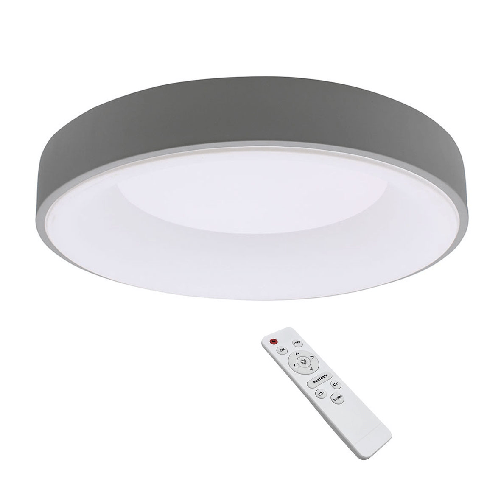 Silamp PLAFONIERA A SOFFITTO LED 96W DIMMERABILE GRIGIO IN METALLO DIAMETRO 600 MM