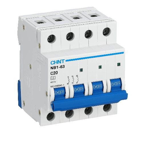 CHINT  Interruttore magnetotermico 4p 6ka curva c chint serie nb1-63 da quadro din *** ampere 20 ampere