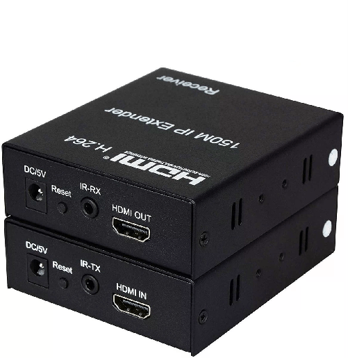 LINK SELECTED Estensore Hdmi Tramite Cavo Cat5E/6 Fino A 150 Metri Collegamento In Rete Tramite Ip