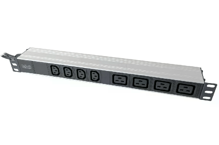 Digitus Multiple Socket Outlet With Aluminium Profile 4X C13 4X C14 2X 16A Plug Open End