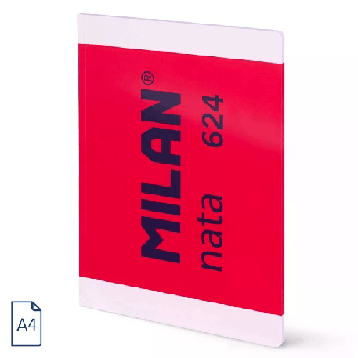 Milan  Quaderno Milan Nata 624 Incollato Formato A4 Rigato 7mm - 48 Fogli da 95 g/m2 - Microperforato