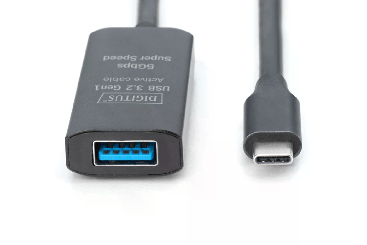 Digitus Cavo Di Prolunga Attivo Usb 3.2 Gen1 5G Usb-C - Usb-A 5 Mt