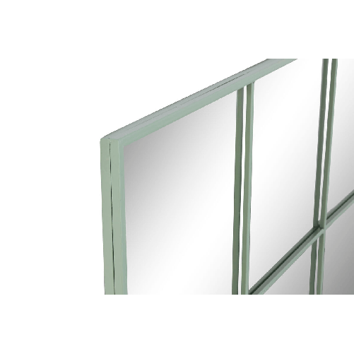 Home ESPRIT Specchio da parete Home ESPRIT Verde Finestra Scandi 122 x 2 x 122 cm