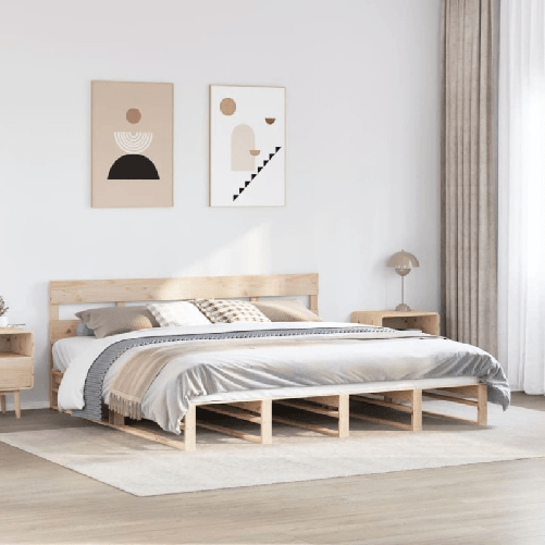 VidaXL Letto senza Materasso 180x200 cm in Legno Massello di Pino