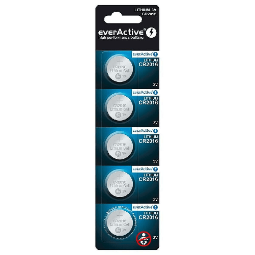 EverActive Batterie EverActive CR2016 (5 Unità)