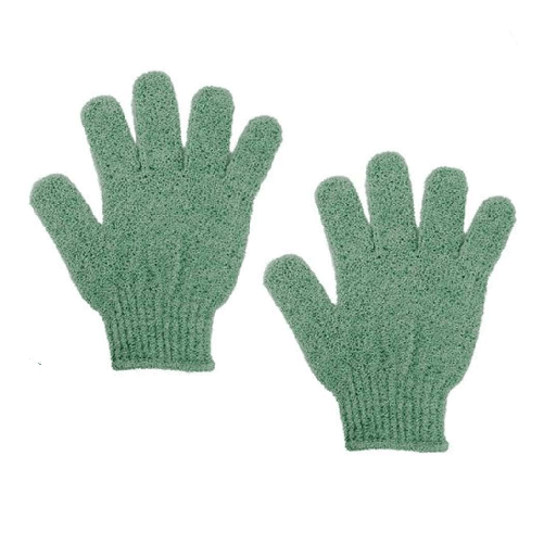 Cleafe Set 2 Pezzi Guanti Di Crine Per Doccia Bagno Esfoliante Pelle Corpo Verde 79722 -