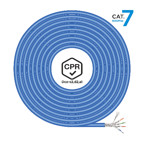Aisens Cavo di Rete Rigido FTP Categoria 7 Aisens AWG23 Azzurro 100 m