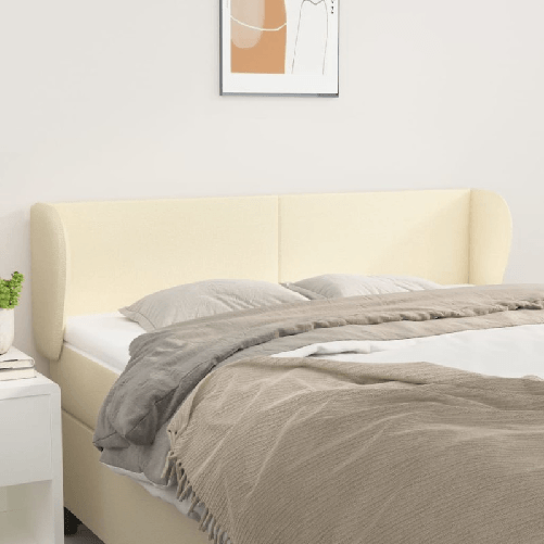 VidaXL Testiera ad Orecchio Crema 147x23x78/88 cm in Similpelle