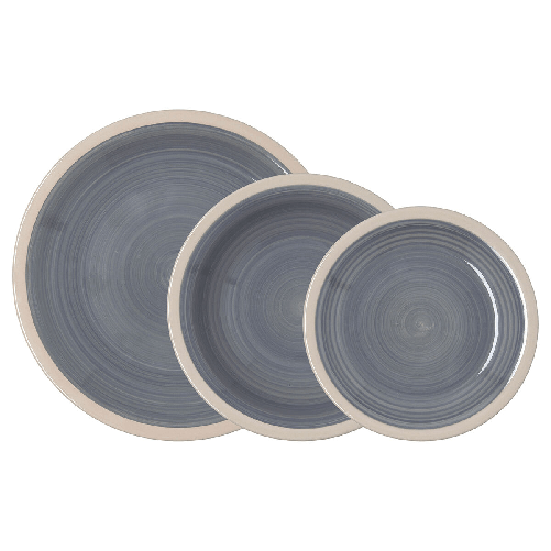 Quid Servizio di Piatti Quid Baltic Grigio Ceramica 18 Pezzi