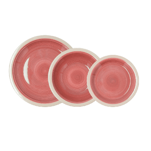 Quid Servizio di Piatti Quid Calypso Rosso Ceramica 18 Pezzi