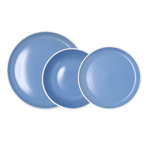 Bidasoa Servizio di Piatti Bidasoa Moana Azzurro Ceramica 12 Pezzi