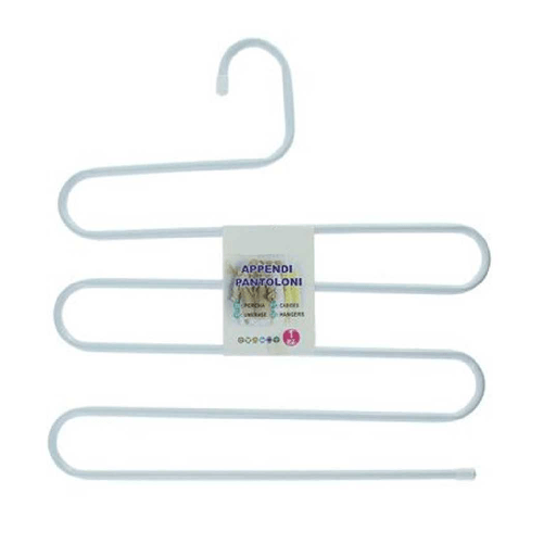 Cleafe Gruccia Appendi Pantaloni Jeans Forma A S Multistrato 34x34cm Bianco Salvaspazio 87697 -
