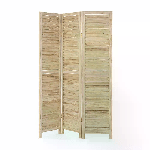 Bizzotto Paravento 3 ante legno naturale 120x170h - ZARATI