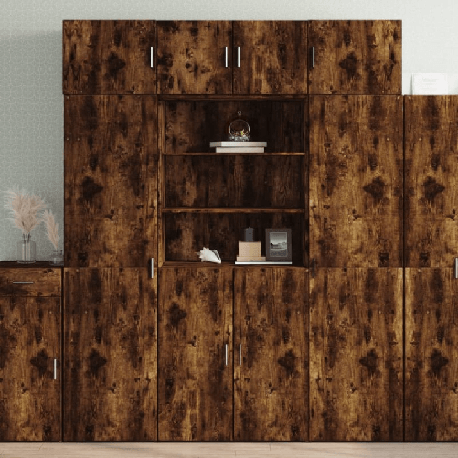 VidaXL Armadietto Rovere Fumo 80x42,5x225 cm in Truciolato