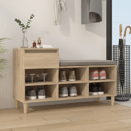 VidaXL Scarpiera Rovere Sonoma 102x36x60 cm in Legno Multistrato