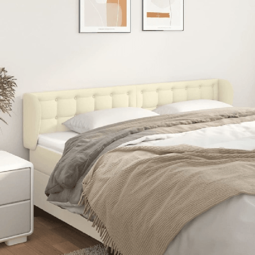 VidaXL Testiera ad Orecchio Crema 203x23x78/88 cm in Similpelle