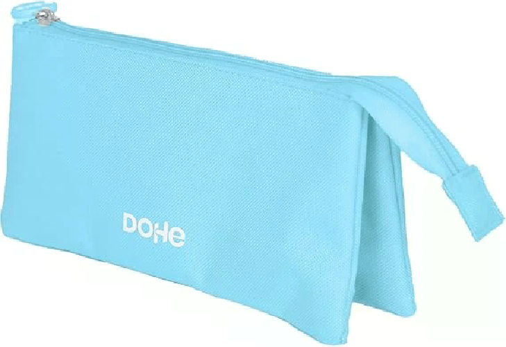 Dohe Astuccio triplo Dohe Serenity - Doppia chiusura a cerniera con tiretto in gomma - Blu