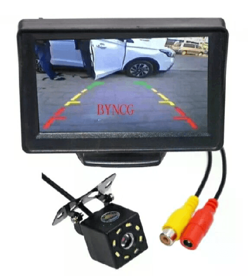 Leovin Monitor 4.3" + Telecamera 8 LED per Parcheggio Retrocamera Visione Retromarcia