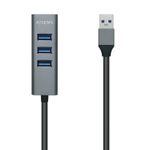 AISENS A106-0507 hub di interfaccia USB 3.2 Gen 1 (3.1 Gen 1) Type-A 5000 Mbit/s Grigio