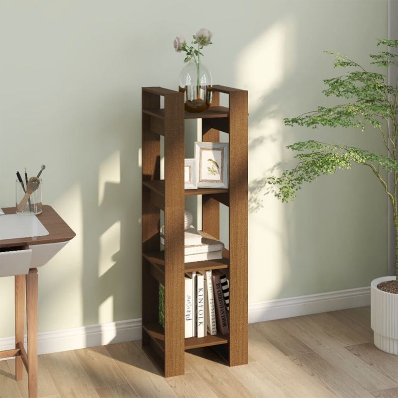 Libreria-Divisorio-Miele-41x35x125-cm-in-Legno-Massello
