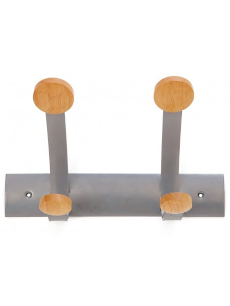 APPENDIABITI-da-MURO-2POSTI-30cm-METALLO-LEGNO-Alba