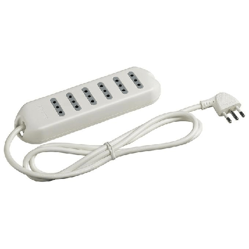 bticino-3630D-prolunghe-e-multiple-5-m-6-presa-e--AC-Interno-Bianco