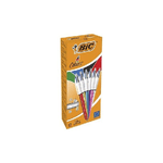 BIC 4 Colours Shine Nero, Blu, Verde, Rosso Penna a sfera retrattile a clip Medio 12 pz