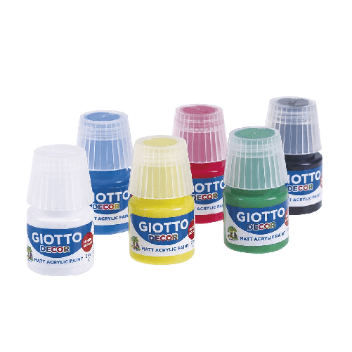 Tempere-Giotto-Decor-Multicolore-Bianco-25-ml--6-Pezzi-