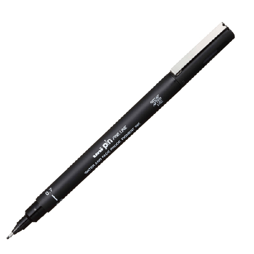 Pin-fineliner-nero-punta-0.7mm-Uni-Mitsubishi