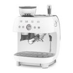 Smeg Macchina da Caffè Espresso Manuale con macinacaffè integrato 50's Style – Bianco LUCIDO – EGF03WHEU