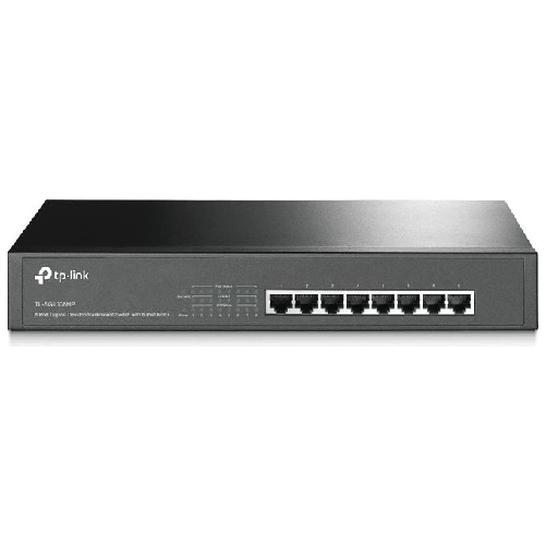 TP-Link-TL-SG1008MP-Non-gestito-Gigabit-Ethernet--10-100-1000--Supporto-Power-over-Ethernet--PoE--1U-Nero